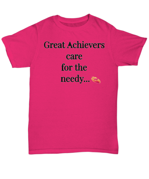 Unisex, T-shirts, Great Achievers, Care for the needy